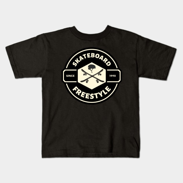 Skate freestyle X planche Kids T-Shirt by KINGDESIGNSHOP